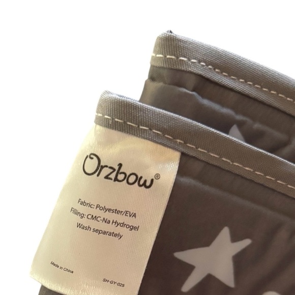 Orzbow Gel Cooling Pad For Stroller & Baby Car Seat Gray Wipe Clean Star Pattern - Picture 3 of 6